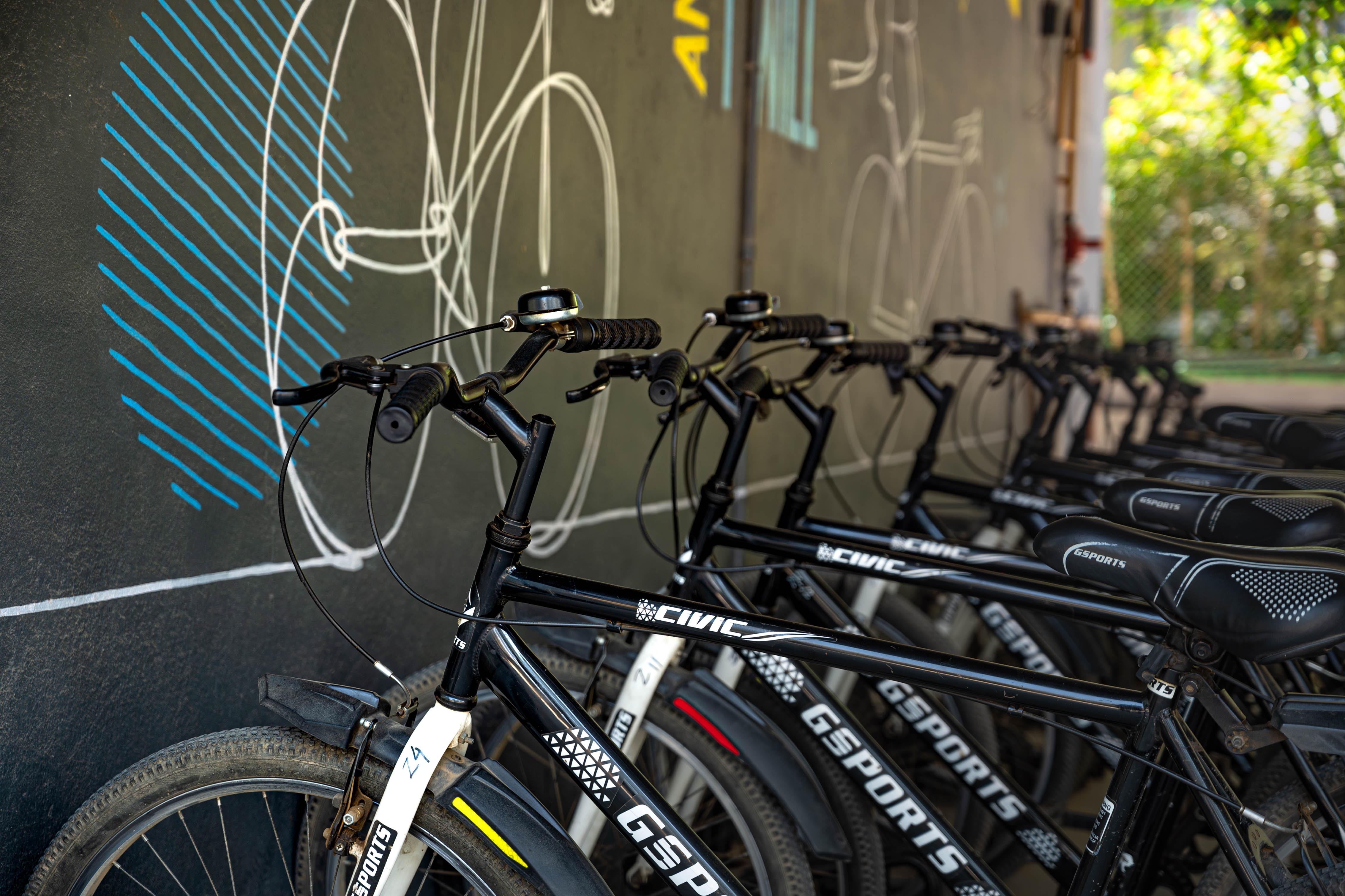 Vibrant hotel social area